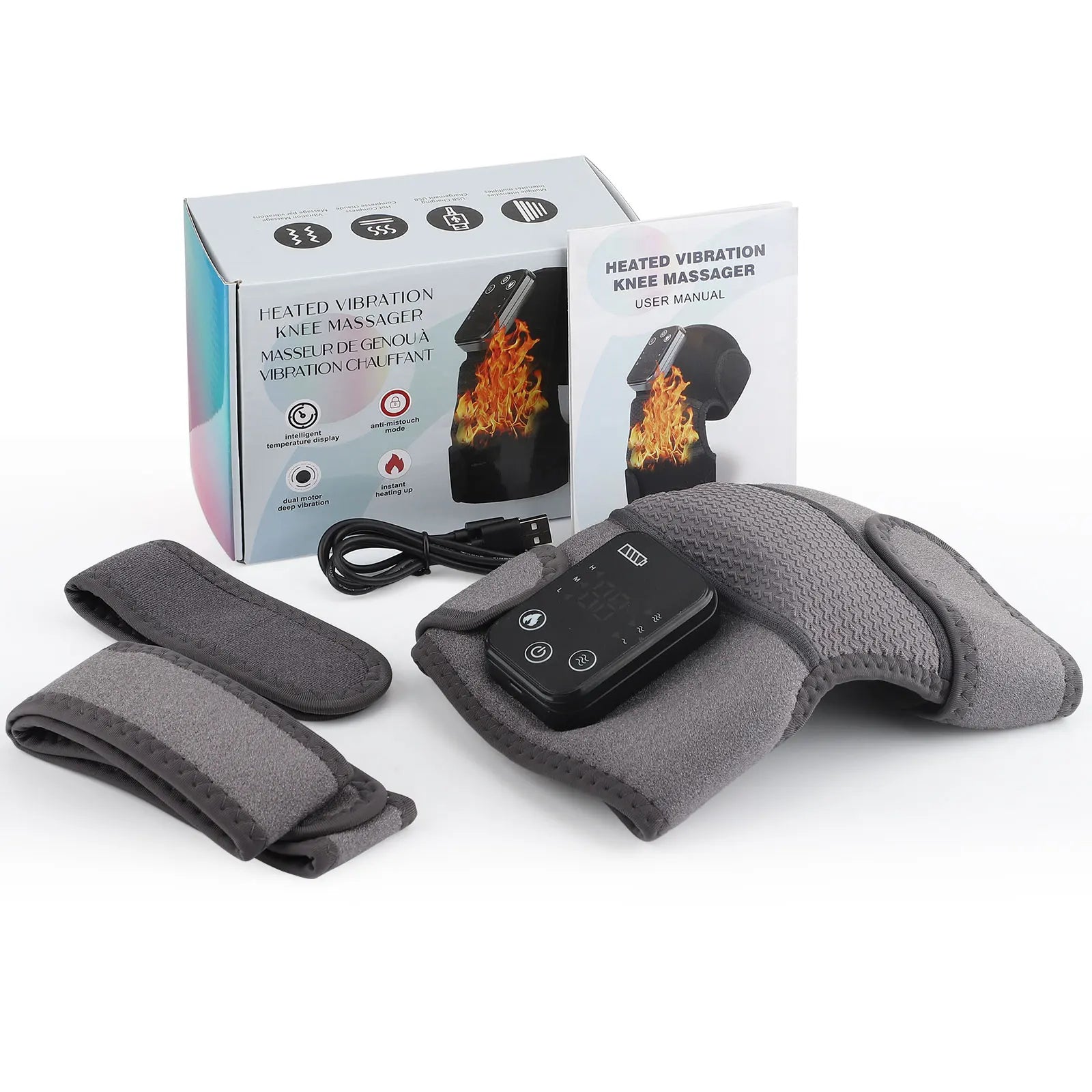 Heated Knee Massager Portable - Joint & Muscle Pain Relief & Rejuvenation