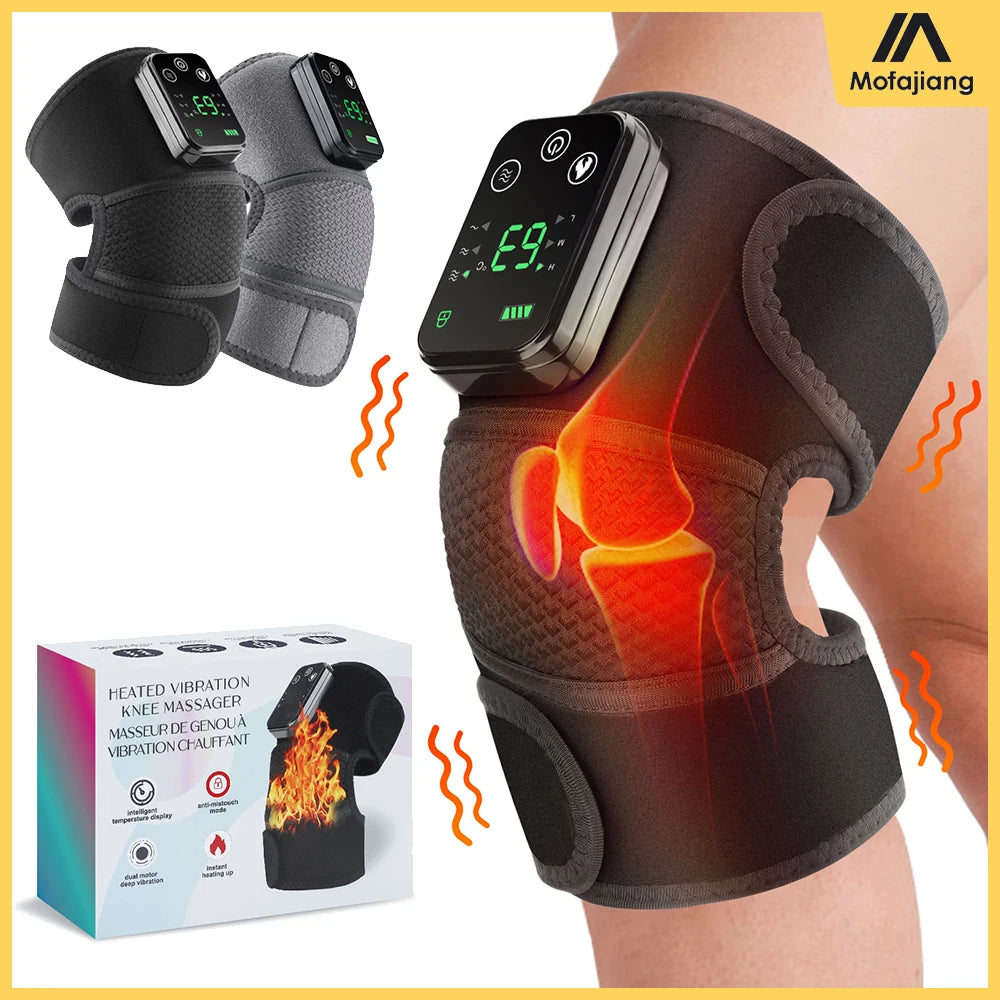 Heated Knee Massager Portable - Joint & Muscle Pain Relief & Rejuvenation