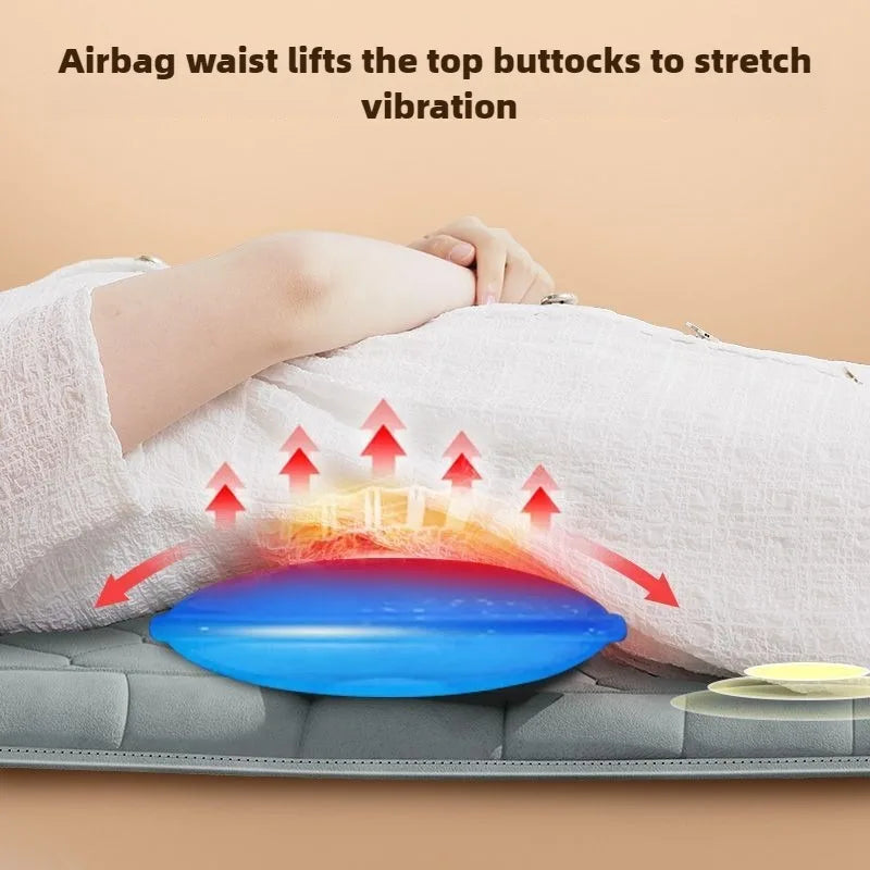 Full Body Electric Massage Mat Pad with Heating, Hand Control, Airbag, Neck, Shoulder, Waist, and Back Vibration Kneading Cushion