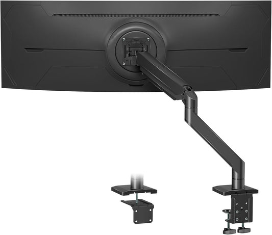 Heavy Duty Monitor Arm for 17-57 Inch Screens up to 55Lbs, Premium Aluminum Ultrawide Monitor Mount for Samsung 49” Odyssey G9 and LG, VESA 100X100Mm, Black