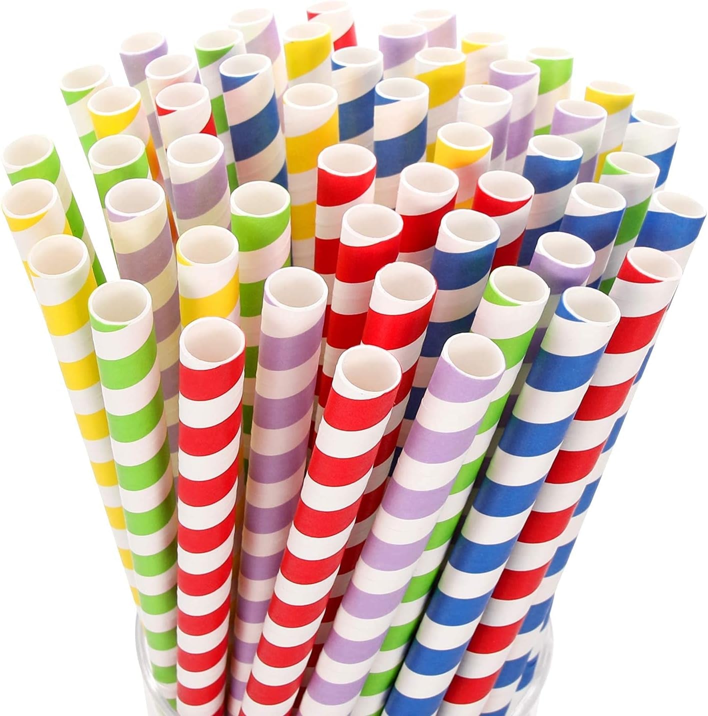100 Pack, Extra Wide Paper Smoothie, Boba Straws - 10 Mm Wide Biodegradable Straws for Bubble Tea (Tapioca, Boba Pearls), Milkshakes, Jumbo Drinks - Shower, Wedding Party Supplies Decorations