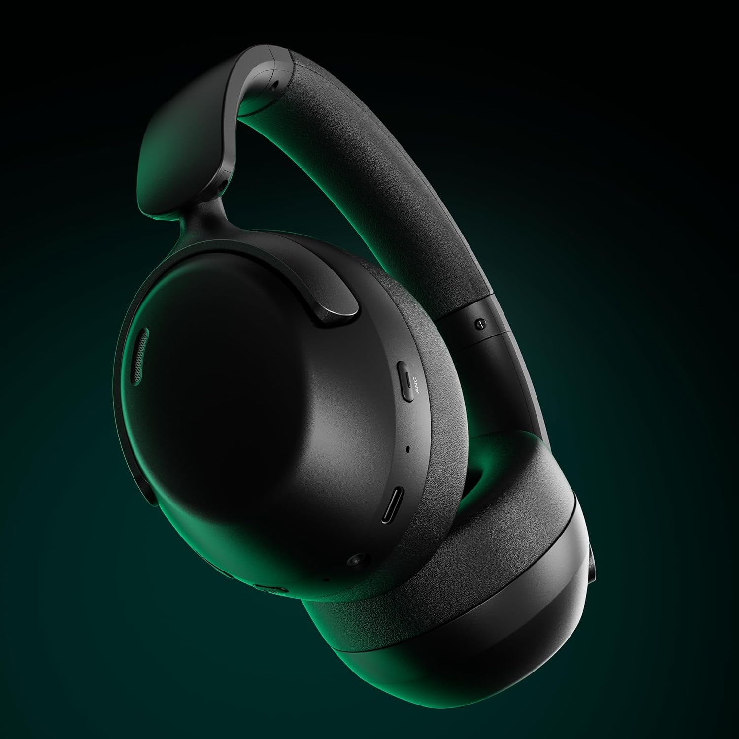 QC30 Hybrid Active Noise Cancenlling Headphones,Wireless over Ear Bluetooth Headsets with Microphone, 60H Playtime Foldable Lightweight, Deep Bass, Memory Earmuffs (Space Black)
