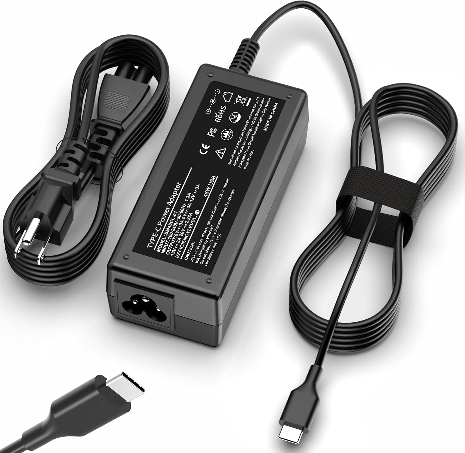 Charger for HP Laptop Chromebook Charger 45W USB Type C Fast Power Adapter