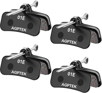 Bike Brake Pads, High-Performance Bicycle Brake Pad, 4 Pairs Mountain Bike Pad for Shimano/Tektro/Trp, Work Ebike/Mountain & Road Bike