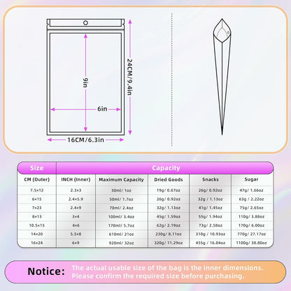 Mylar Bags, 50 PCS Resealable Bags-3X4In, Holographic Bag for Small Business, Small Electronics, Little Bags for Cards, Sealable Bag with Protection, Dispensary Packaging in Bulk
