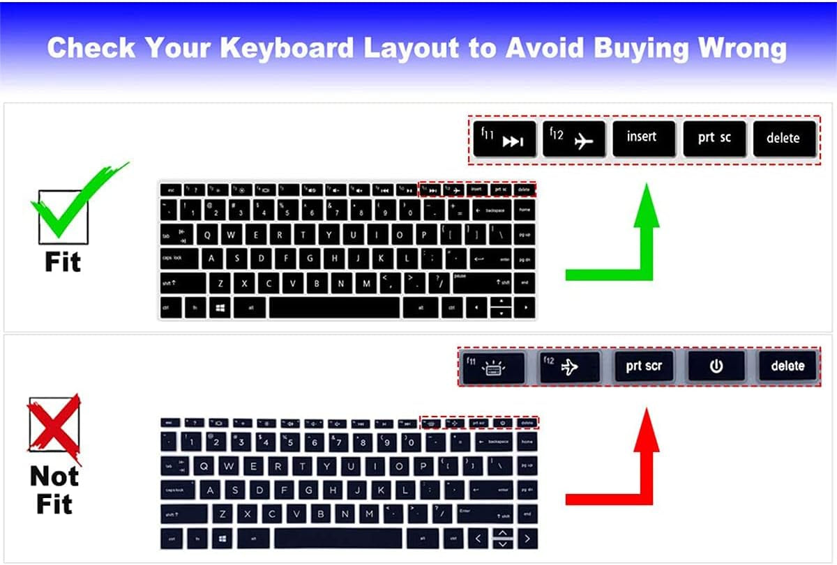 Keyboard Cover for HP Pavilion X360 14 & HP Laptop 14-Dk 14M-Dh 14-Dq 14-Fq 14-Cd/Ce/Cf 14-Dq0052Dx 14-Dq0703Dx 14-Dq0040Nr 14-Fq1025Nr 14-Fq0045Nr 14-Cf2112Wm 14-Dk0002Dx 14M-Dh0003Dx 14M-Cd0003Dx