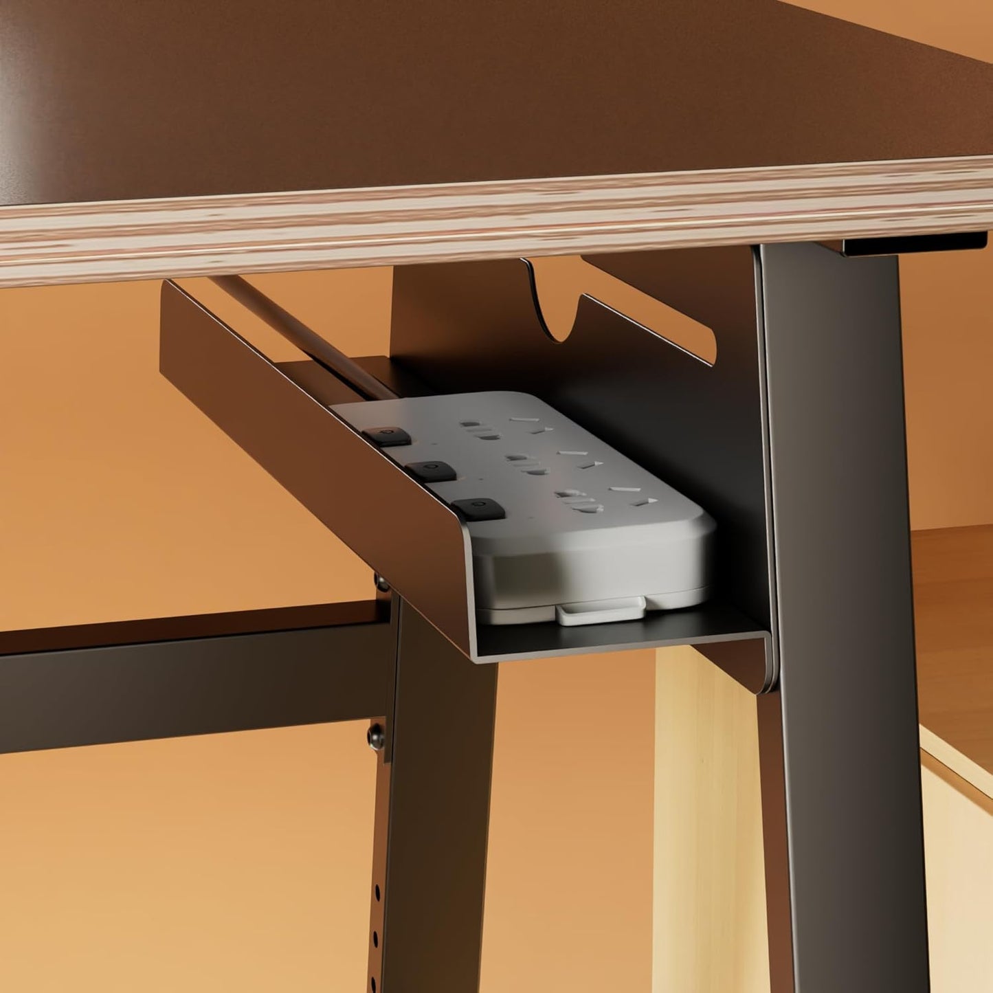 Height Adjustable Computer Desk - 47" Gaming Desk, Small Home Office Desk with Monitor Stand, Modern Simple Table Study Writing Work, Living Room Home Bedroom PC Table, Metal Frame, White