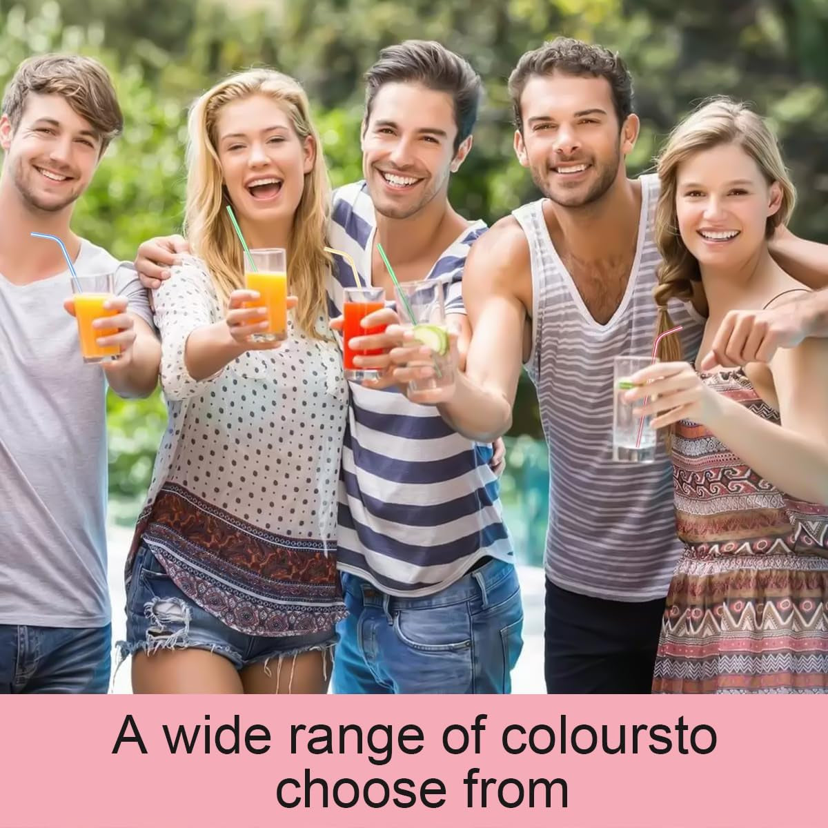 [100 Pack] 7.75'' High Flexible Plastic Straw, Flexible Disposable Straw, Independent Packaging - Multiple Colors, Suitable for Home Use Milk Juice Beverages