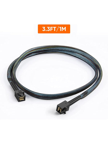 Internal Mini SAS HD Cable, Mini SAS SFF-8643 to SFF-8643 Cable, 3.3FT