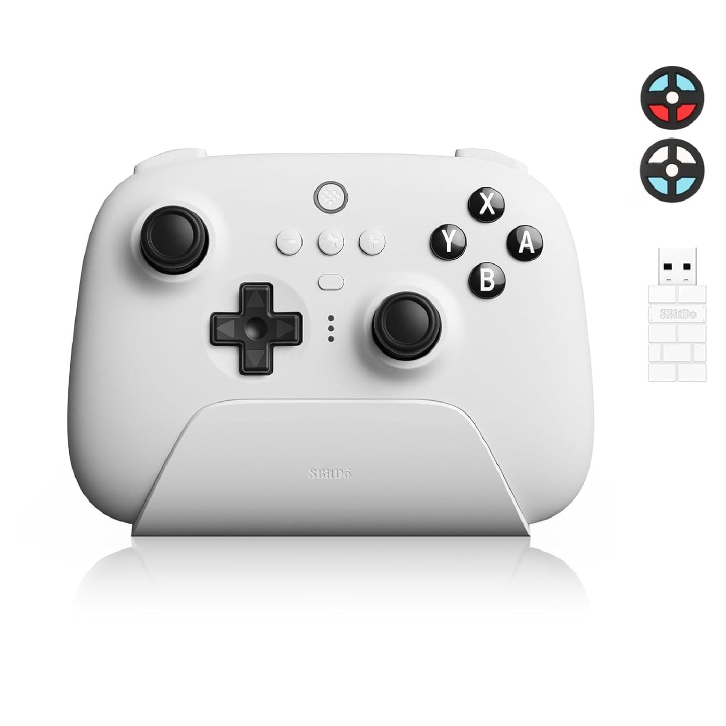 Ultimate Bluetooth Controller with Charging Dock, Wireless Switch Controller for Switch/Switch 2 and Windows (White)