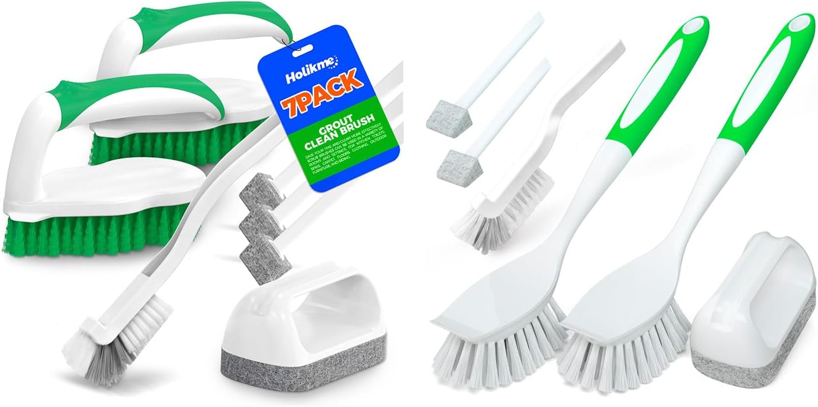 7 Pack Scrub Brush Set & 6 Pack Kitchen Brush Set