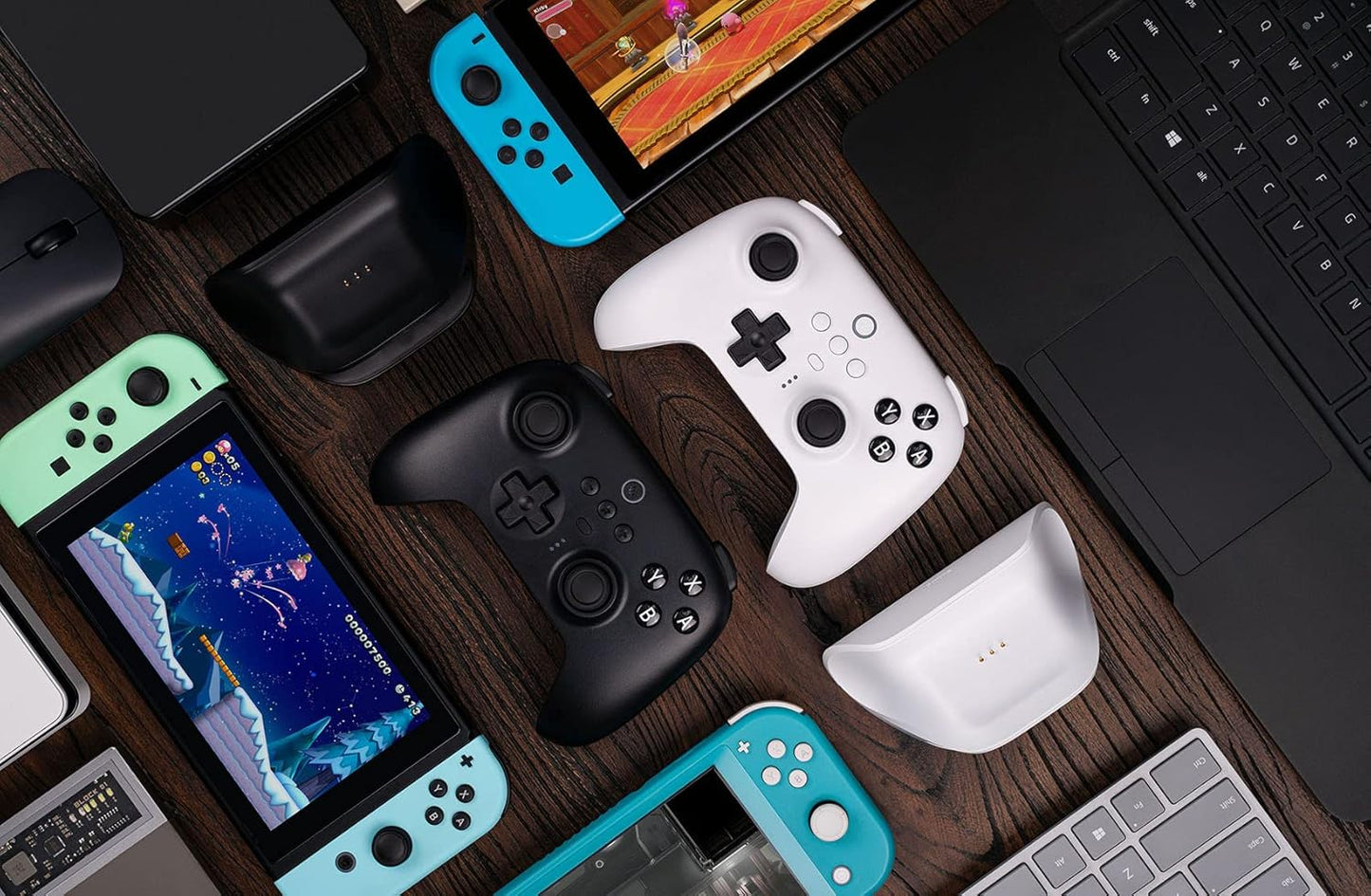 Ultimate Bluetooth Controller with Charging Dock, Wireless Switch Controller for Switch/Switch 2 and Windows (White)