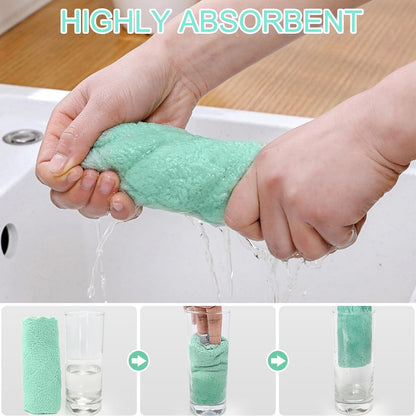 12 Pack Kitchen Cloth Dish Towels, 12X12 Inch Soft Premium Dishcloths, Absorbent Microfiber Cleaning Cloth for Cleaning Dishes, Kitchen, Bathroom, Car