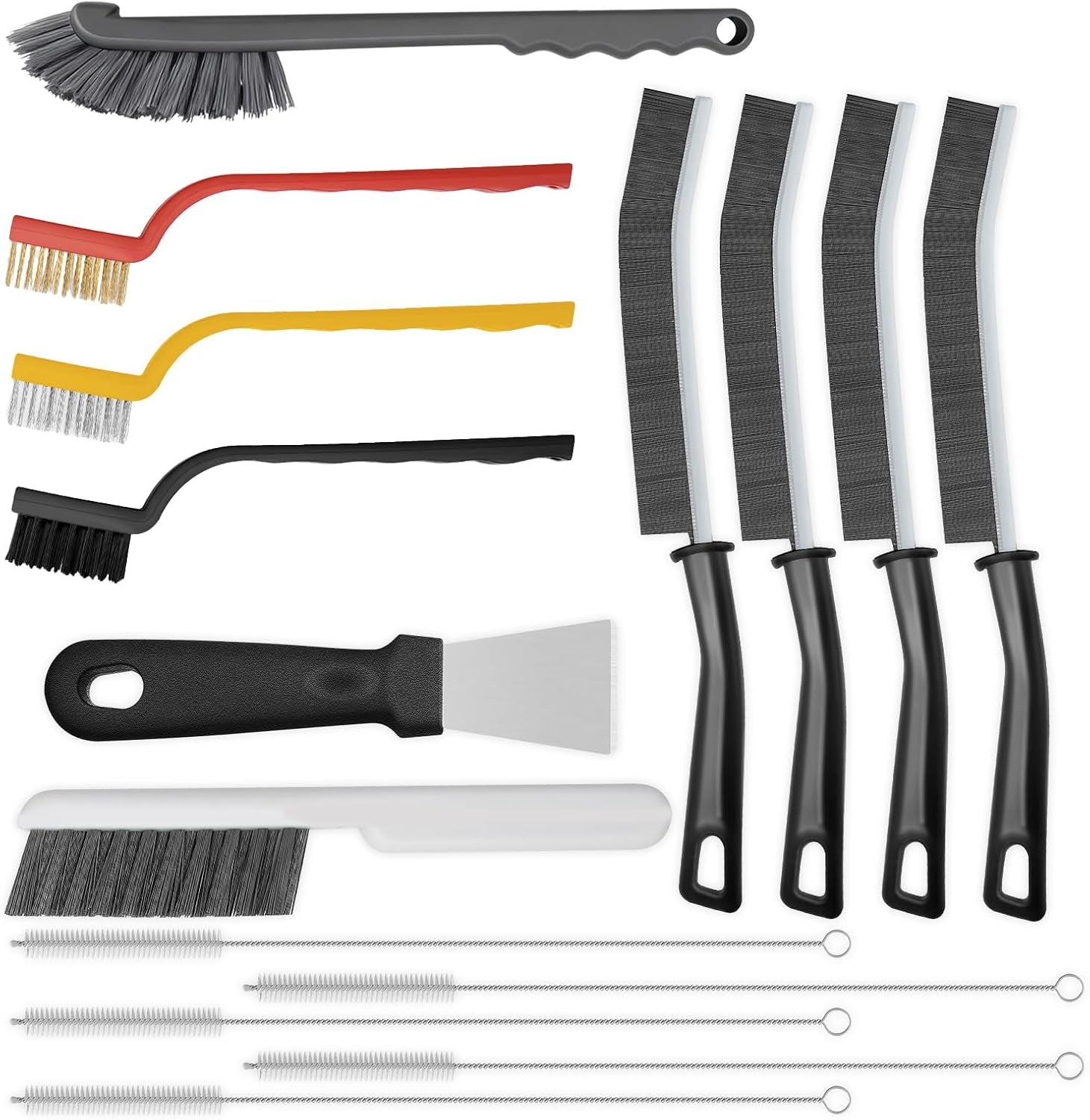 15Pcs Crevice Cleaning Brush, Hard Bristle Scrub Brushes Tools, Multifunctional Grout Brush for Home, Bathroom, Ktichen, Window and Corners