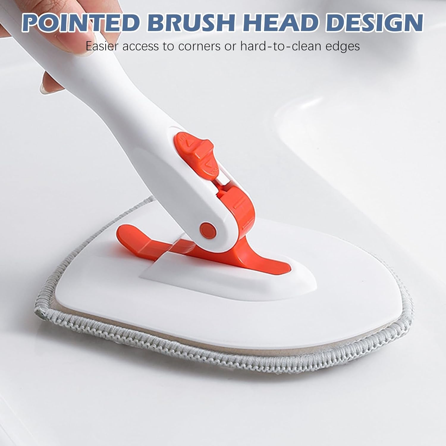 Scouring Pads Microfiber Cloth Refill 4 Pack, for  Tile and Bathtub Scrubber Brush Heavy Duty Scrubbing Sponge Scratch Free Reusable for Cleaning Bathroom Kitchen Walls Tub Tiles Sink