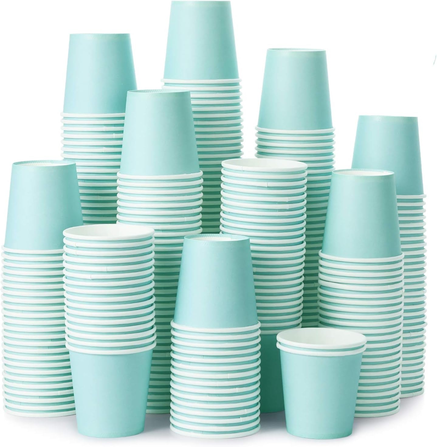 [360 Pack] 3 Oz Paper Cups, Sky Blue Mouthwash Cups, Disposable Bathroom Cups, Espresso Cups, Paper Cups for Party, Picnic, BBQ, Travel, and Event
