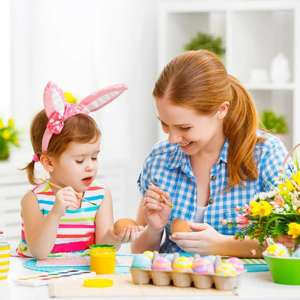 Wooden Fake Chicken Eggs, 8PCS 2.5" Unpainted Faux Wood Eggs for Encouraging Hens to Lay