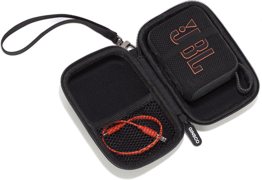 2025 New Case for JBL Go 4 - Ultra-Portable, Waterproof and Dustproof Bluetooth Speaker, for Go 3 - Mini Bluetooth Speaker, Travel Carrying Case Hard Shell Cases with Detachable Strap(Black)
