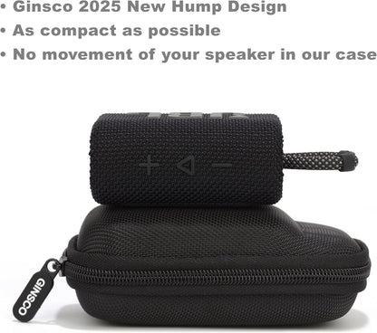 2025 New Case for JBL Go 4 - Ultra-Portable, Waterproof and Dustproof Bluetooth Speaker, for Go 3 - Mini Bluetooth Speaker, Travel Carrying Case Hard Shell Cases with Detachable Strap(Black)