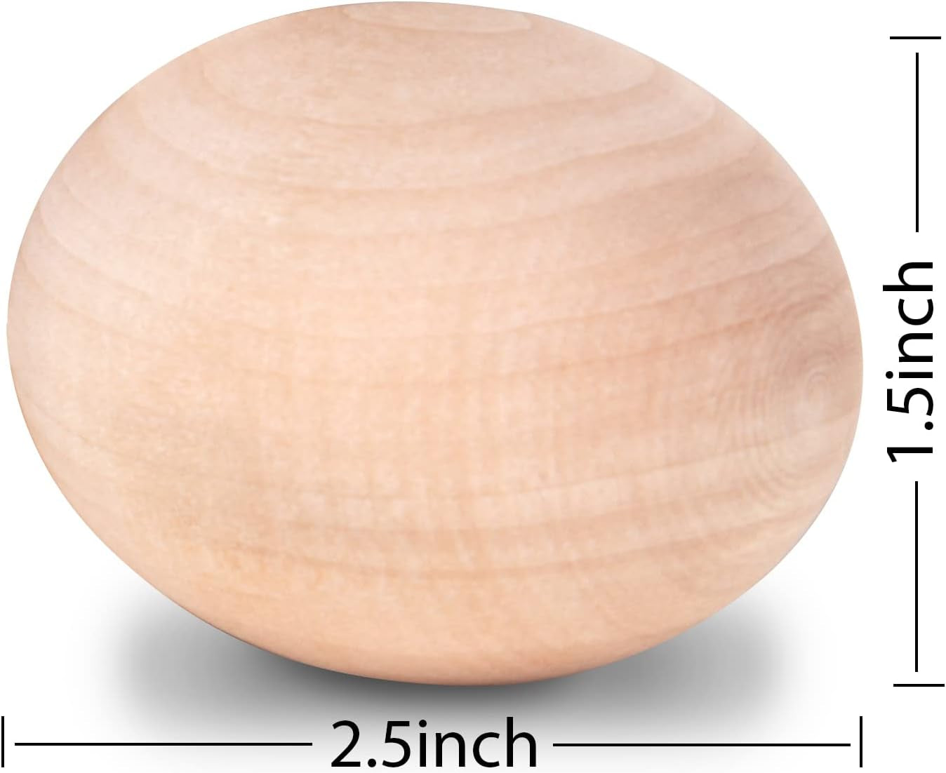 Wooden Fake Chicken Eggs, 8PCS 2.5" Unpainted Faux Wood Eggs for Encouraging Hens to Lay