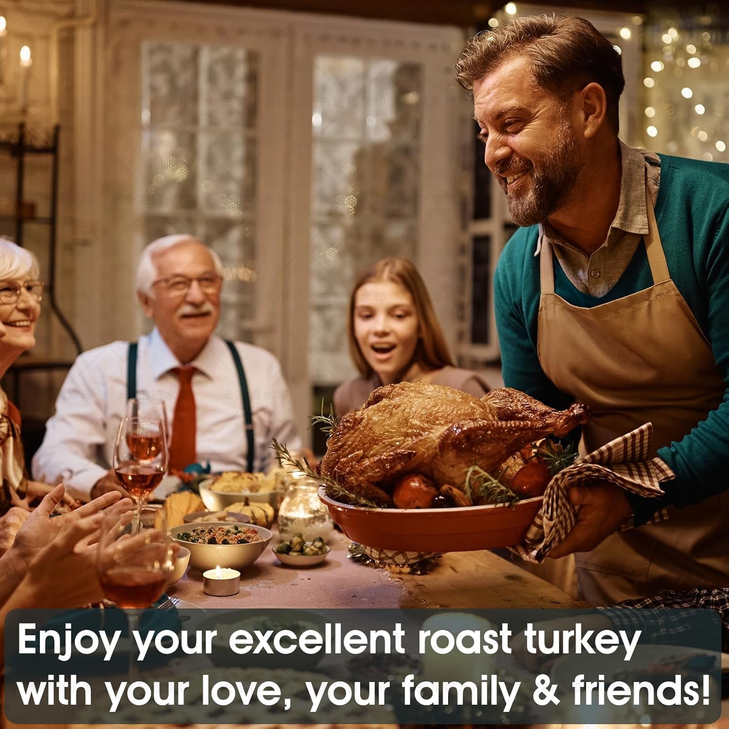 Turkey Oven Bags for Perfect Roasting - 21.7’’ X 23.6’’, 10 Counts, Large Size Turkey Cooking Bags for Oven, Locks in Juices for Flavorful Turkey - Microwave Safe, Thanksgiving, Christmas Essentials