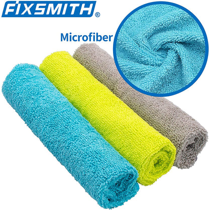 Microfiber Cleaning Cloth - Pack of 8, Size: 12 X 16 In, Multi-Functional Cleaning Towels, Highly Absorbent Cleaning Rags, Lint-Free, Streak-Free Cleaning Cloths for Car Kitchen Home