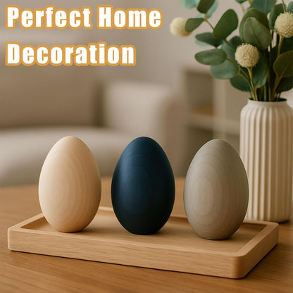 Wooden Fake Chicken Eggs, 8PCS 2.5" Unpainted Faux Wood Eggs for Encouraging Hens to Lay