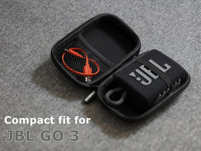 2025 New Case for JBL Go 4 - Ultra-Portable, Waterproof and Dustproof Bluetooth Speaker, for Go 3 - Mini Bluetooth Speaker, Travel Carrying Case Hard Shell Cases with Detachable Strap(Black)