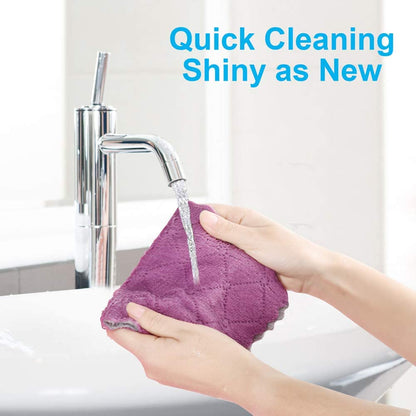 Lsmall Reusable Cleaning Cloths, 6 X 10 Inch, Super Absorbent Multipurpose Dish Cloths, for Furniture Rags, Kitchen Cloths, Tableware Quick-Drying Towels(11Pcs)