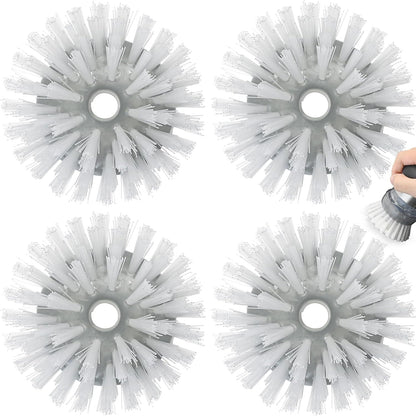 Palm Brush Refills for OXO Steel Soap Dispensing Dish Brush - 4 Pack Cleaning Replacement Brush Head for OXO Palm Brush(Grey)