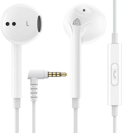 ZENITH Wired Earbuds In-Ear Headphones, 2 Years Warranty, Earphones with Microphone, Corded for 3.5Mm Jack Ear Buds for Iphone, Samsung, Computer, Laptop, Kids, School Students, Women, Small Ear