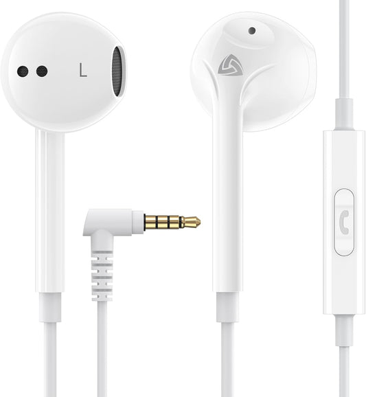 ZENITH Wired Earbuds In-Ear Headphones, 2 Years Warranty, Earphones with Microphone, Corded for 3.5Mm Jack Ear Buds for Iphone, Samsung, Computer, Laptop, Kids, School Students, Women, Small Ear
