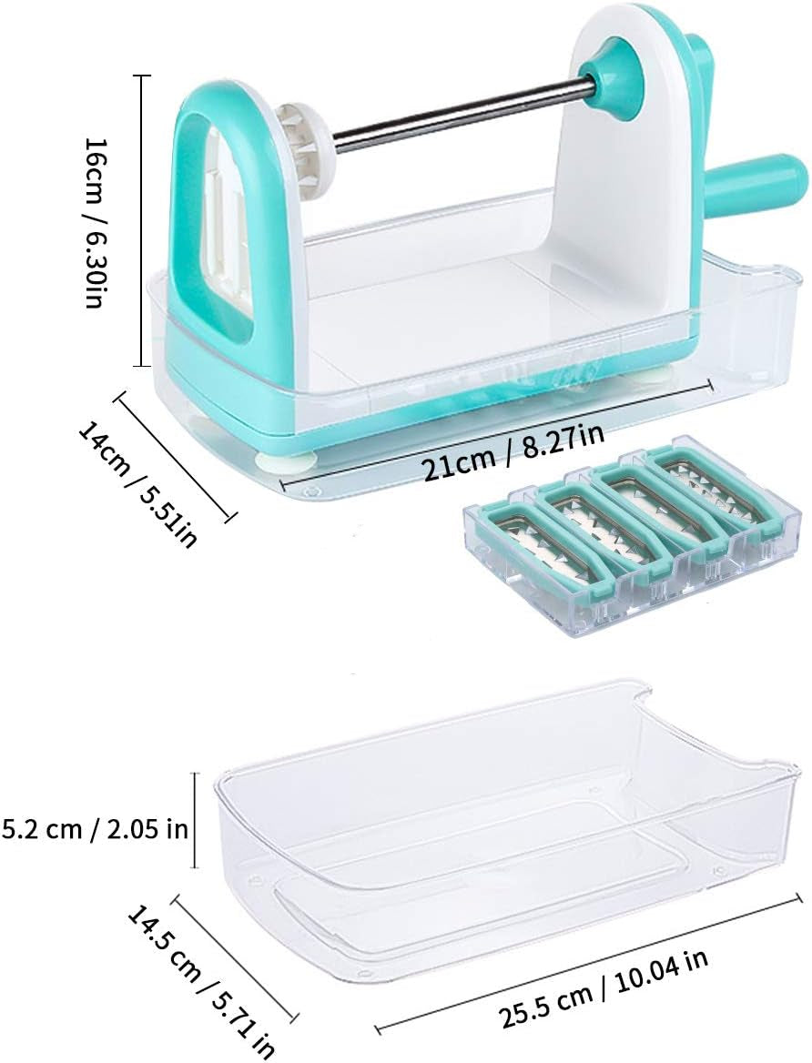 Zucchini Noodle Maker Spaghetti Spiralizer - 5 Blades Vegetable Slicer for Veggie Noodles and Curly Chips