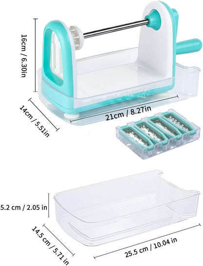 Zucchini Noodle Maker Spaghetti Spiralizer - 5 Blades Vegetable Slicer for Veggie Noodles and Curly Chips