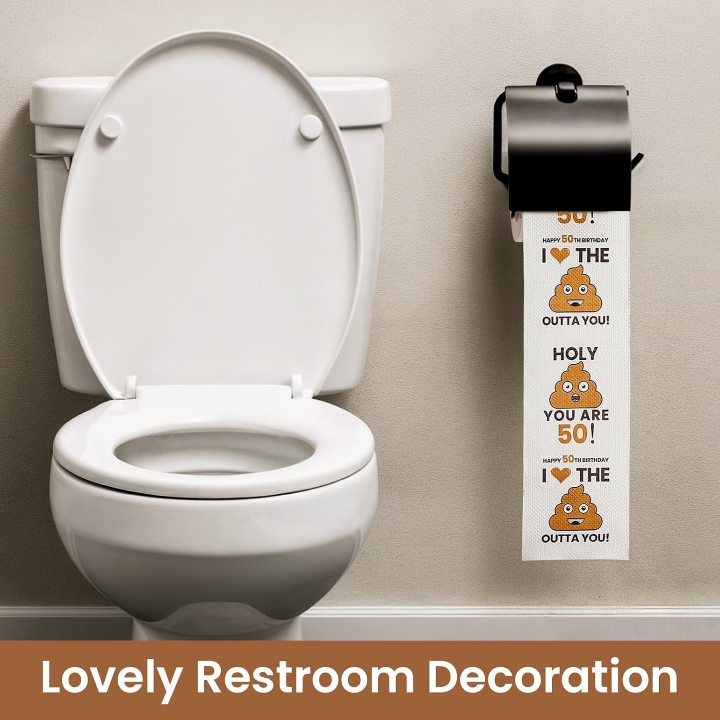 Can-Shaped Packaging - 50Th Birthday Gifts for Men Him Women Her Toilet Roll Paper - 50Th Birthday Decorations, Party Supplies Favors - 50 Years Old Funny Gag Gift Ideas, Bday Present for Friends