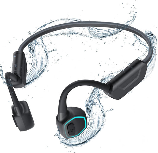 X15 Waterproof MP3 Player with Bluetooth 5.3 for Swimming, 32GB Non-In-Ear Bone Conduction Headphones for Running, Cycling, Sports