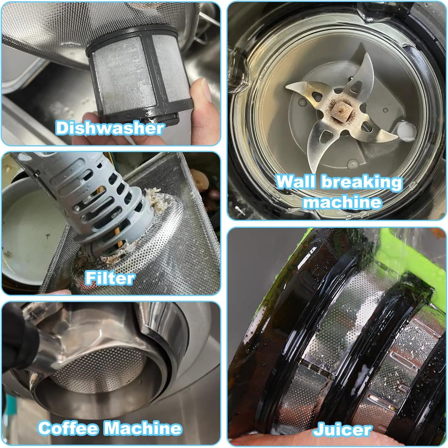 Washing Machine Cleaning Brush Set, Front Load Washer Machine Cleaner Accessories with 1PCS Drum Slot Cleaner Brushes and 5PCS Crevice Cleaning Brush for Washer Rubber Seal