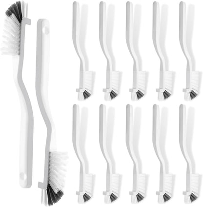12 Pcs Kitchen Scrub Brush Bulk Sink Bathroom Edge Corner Cleaning Brush Right Angle Mini for Grout Household Dishwasher Tile Lines Window Track Deep Cleaning with Stiff Bristles