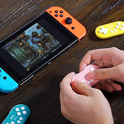 Zero 2 Mini Bluetooth Gamepad for Switch Windows Android Macos Steam Raspberry Pi (Pink)