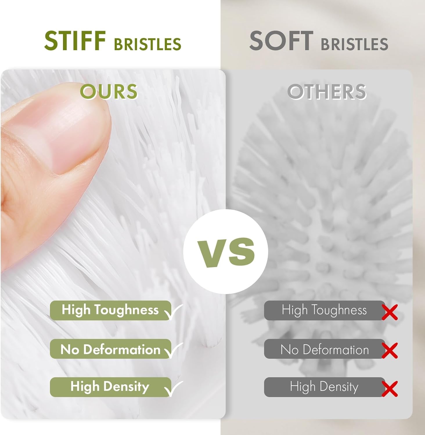 Scrub Brush for Cleaning Comfort Grip Shower Scrubber Flexible Stiff Bristles with Handle Heavy Duty Cleaner Brush for Tub Sink Carpet Floor - Pack of 2 (Blue+Green)