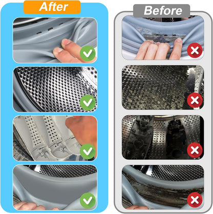 Washing Machine Cleaning Brush Set, Front Load Washer Machine Cleaner Accessories with 1PCS Drum Slot Cleaner Brushes and 5PCS Crevice Cleaning Brush for Washer Rubber Seal