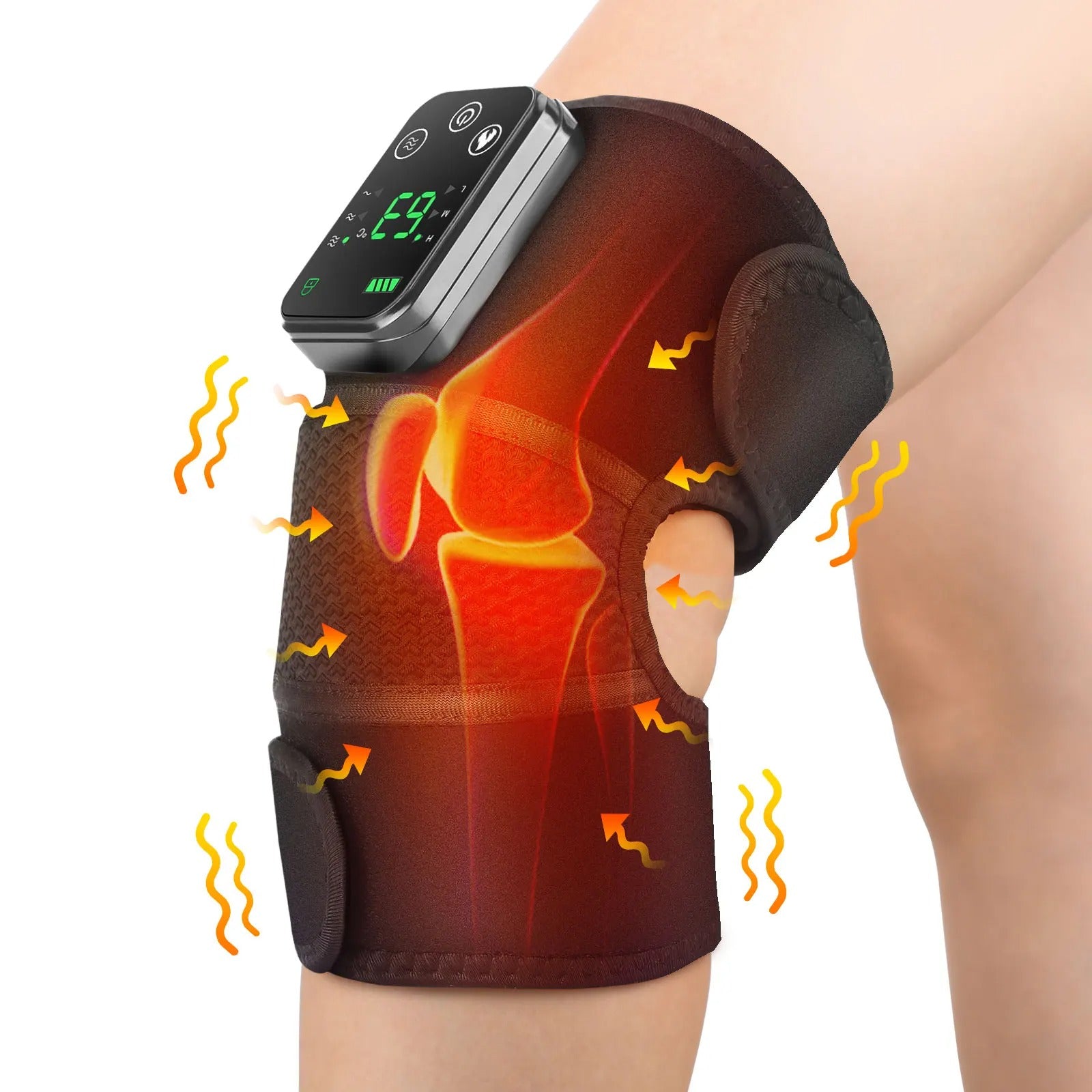 Heated Knee Massager Portable - Joint & Muscle Pain Relief & Rejuvenation